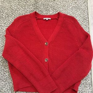 Reformation Cherry Button-Up Cardigan